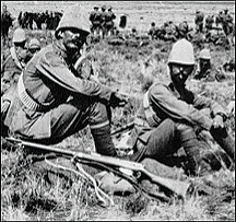 Soldiers from the 2nd Battalion, Royal Canadian Regiment of Infantry resting during the march to Paardeberg, February 1900. - South Africa NAC PA 173037