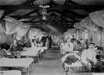 Boer War Photo, L'intrieur d'une salle d'un hpital militaire en Afrique du Sud. PA-124925