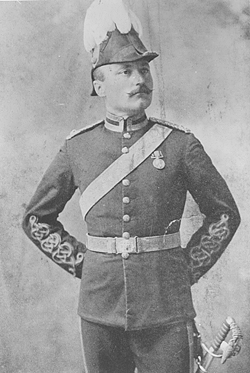 Images de la guerre des Boers, Le lieutenant-colonel F-L Lessard, commandant du Royal Canadian Dragoons en Afrique du Sud, de mars  dcembre 1900. MCG, photo au dossier