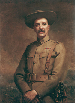 Boer War Picture, Major Arthur L. (“Gat”) Howard, machine gun officer with the Royal Canadian Dragoons in South Africa, February - December 1900; founder and Commanding Officer of the Canadian Scouts, December 1900 - February 1901. CWM 85064 Artist Unknown