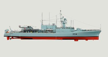 Modèle réduit de navire du NCSM Assiniboine