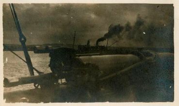 Le NCSM Lady Evelyn, après l'explosion de Halifax