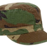 Women adjustable vintage fatigue cap woodland camo:: Casquette r