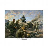 INCOMING by Edward Zuber from the Beaverbrook Collection of the Canadian War Museum