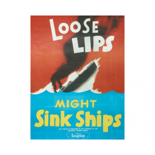 Loose lips might sink ships by Ess Argee from the Beaverbrook collection of the Canadian War Museum
