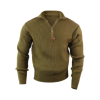 Acrylic commando sweater 1/4 zip olive drab