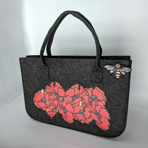 Poppy Felt Shopping Bag