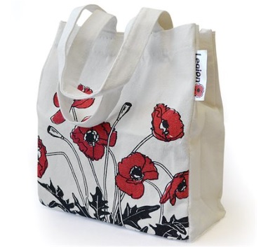 Small Poppy Shopping Tote Bag