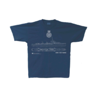 HMS Crusader Blue Print T-Shirt