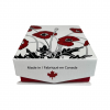 Red Poppy Brooch made in Canada in a gift box