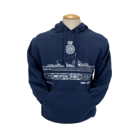 HMS crusader blueprint Hoodie Exclusive product to the Canadian War Museum