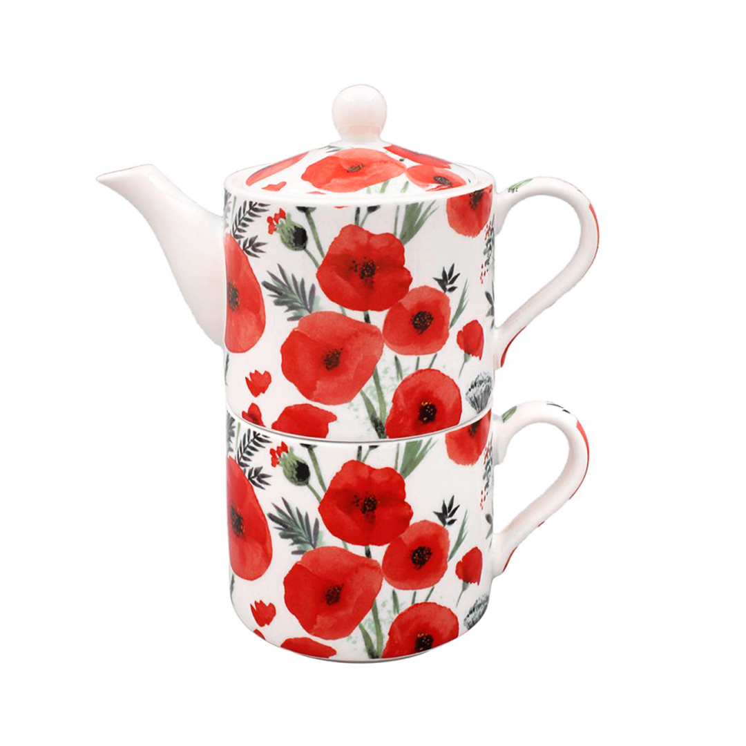 604039 Poppy Fields Tea Set for One1