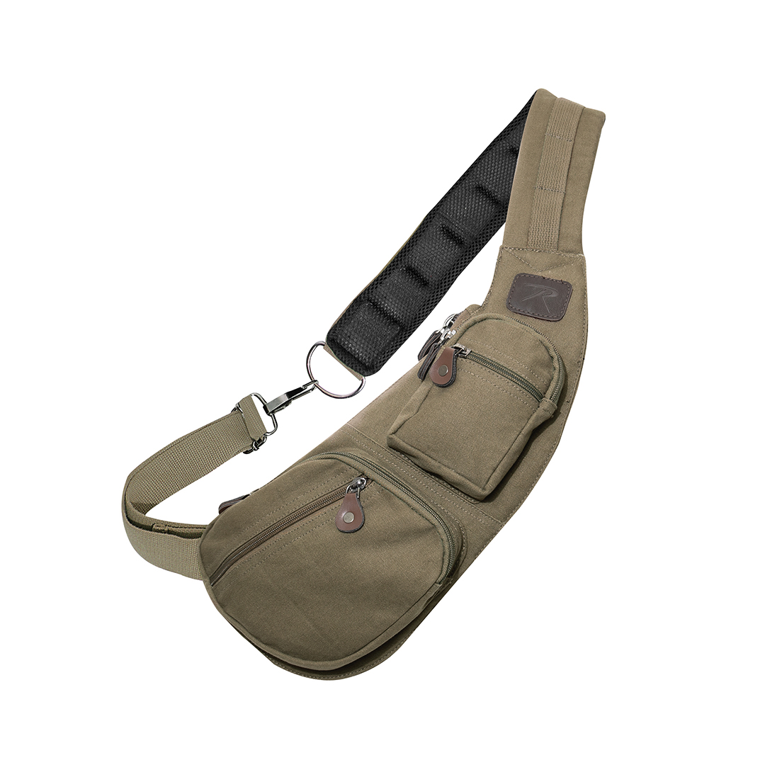 603321 Crossbody Canvas Sling Bag (Olive Drab)