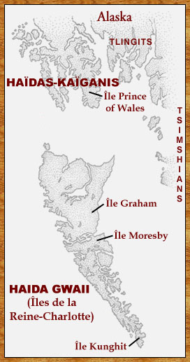 carte de Haida Gwaii
