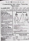 Ladies` tailoring, Eaton's Fall
Winter 1900-01, p. 3.