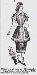 Lady's bathing suit, Eaton's Spring
Summer 1894.