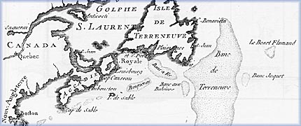 Map of Newfoundland's Grand Bank - 
Canadian Museum of Civilization, 
National Library of Canada