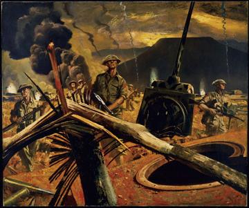 La ligne Hitler, Charles Comfort, Musée canadien de la guerre, 19710261-2203