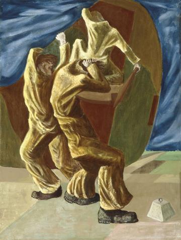 Weighing down the tail, New Brunswick, Moses Reinblatt, Canadian War Museum, 19710261-4982