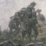 Enterrement de trois sous-officiers sur le champ de bataille, Ivor Hele, ART22560
