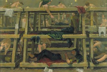 British prisoners of war, Italy 1946, Paul Bullard, Imperial War Museum, ART LD 16315