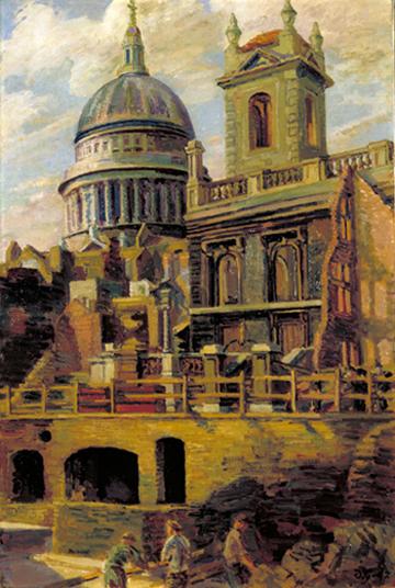 St Paul's, 1941, Duncan Grant, Imperial War Museum ART LD1844