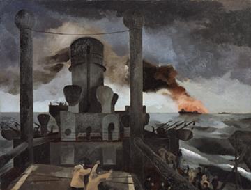 A rescue-ship in the Atlantic, March 1943, George Plante, Imperial War Museum, ART LD 3055