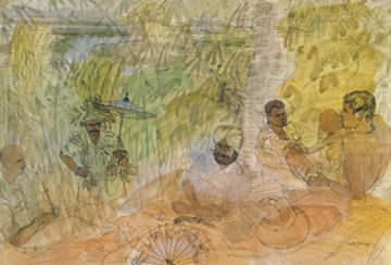 Bataille d'Arakan, 1943, Anthony Gross CBE RA, Imperial War Museum ART LD 3334