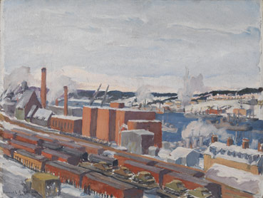 Le port d'HalifaxPeinture de Donald C. Mackay, 1944