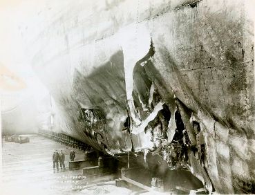 Dommages causés au vapeur Samtucky par une torpille