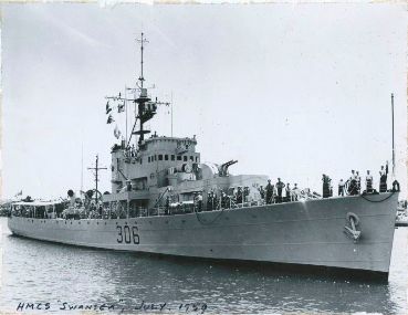 Le NCSM Swansea, juillet 1959