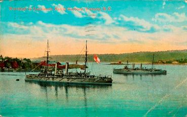 Navires de la Royal Navy dans le port d'Esquimalt