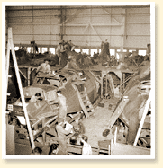 Assembly of Consolidated 'Canso' A flying boat at Canadian Vickers Ltd., Montreal, Que., April 1944. - Photo :  National Film Board - NFB NEG WRM-4219, CWM Reference Photo Collection