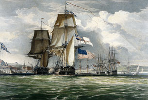 HMS Shannon Leading Her Prize the American Frigate Chesapeake into Halifax Harbour