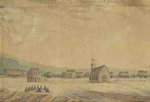 View of a Mohawk Indian Village