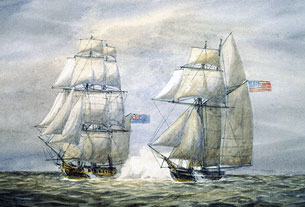 La capture du Snap Dragon par Le Martin, 1813