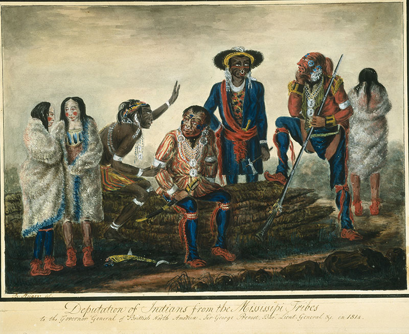 Deputation of Indians from the Mississippi Tribes to the Governor General of British North America, Sir George Prevost