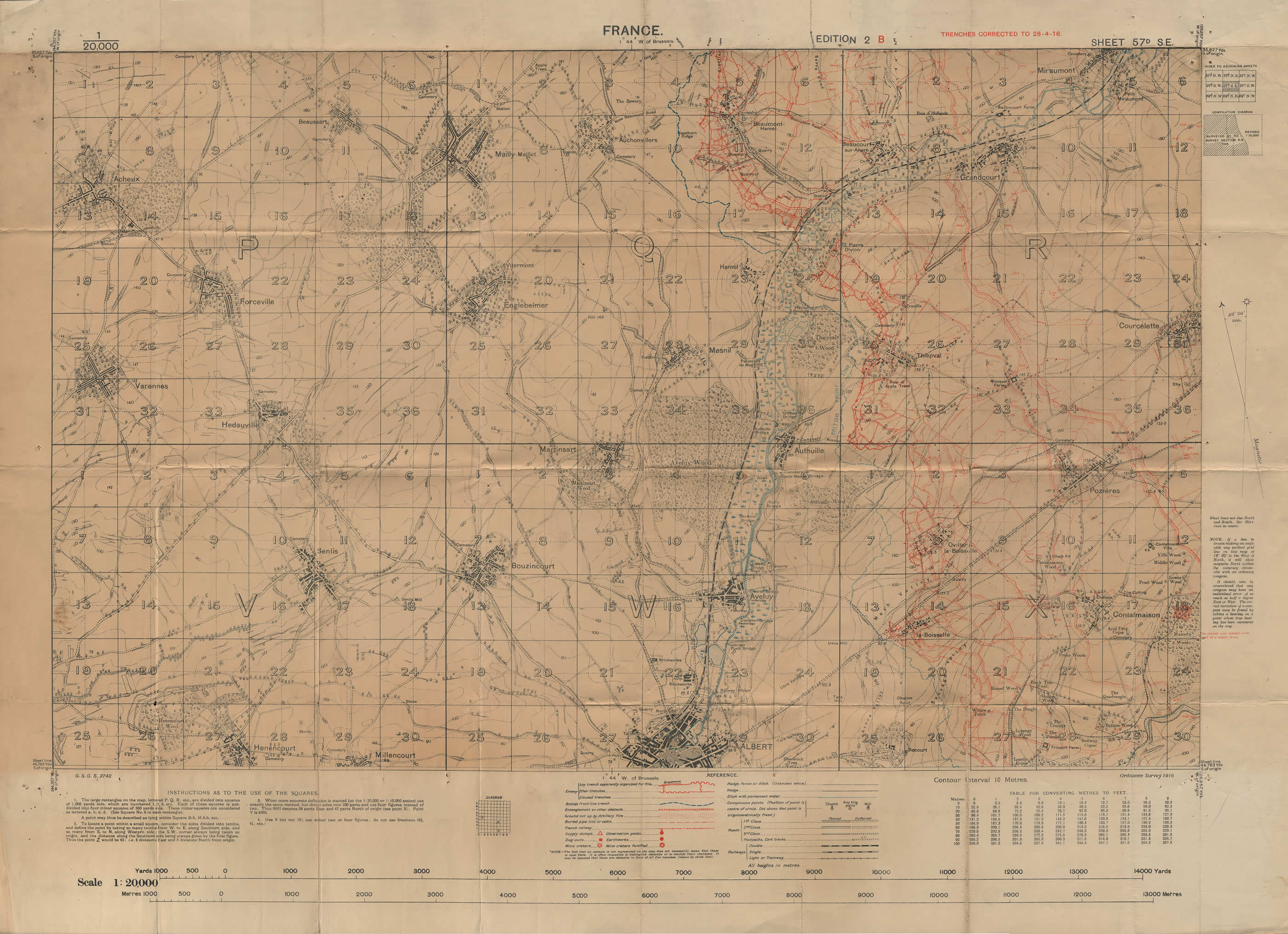 Carte de Beaumont-Hamel