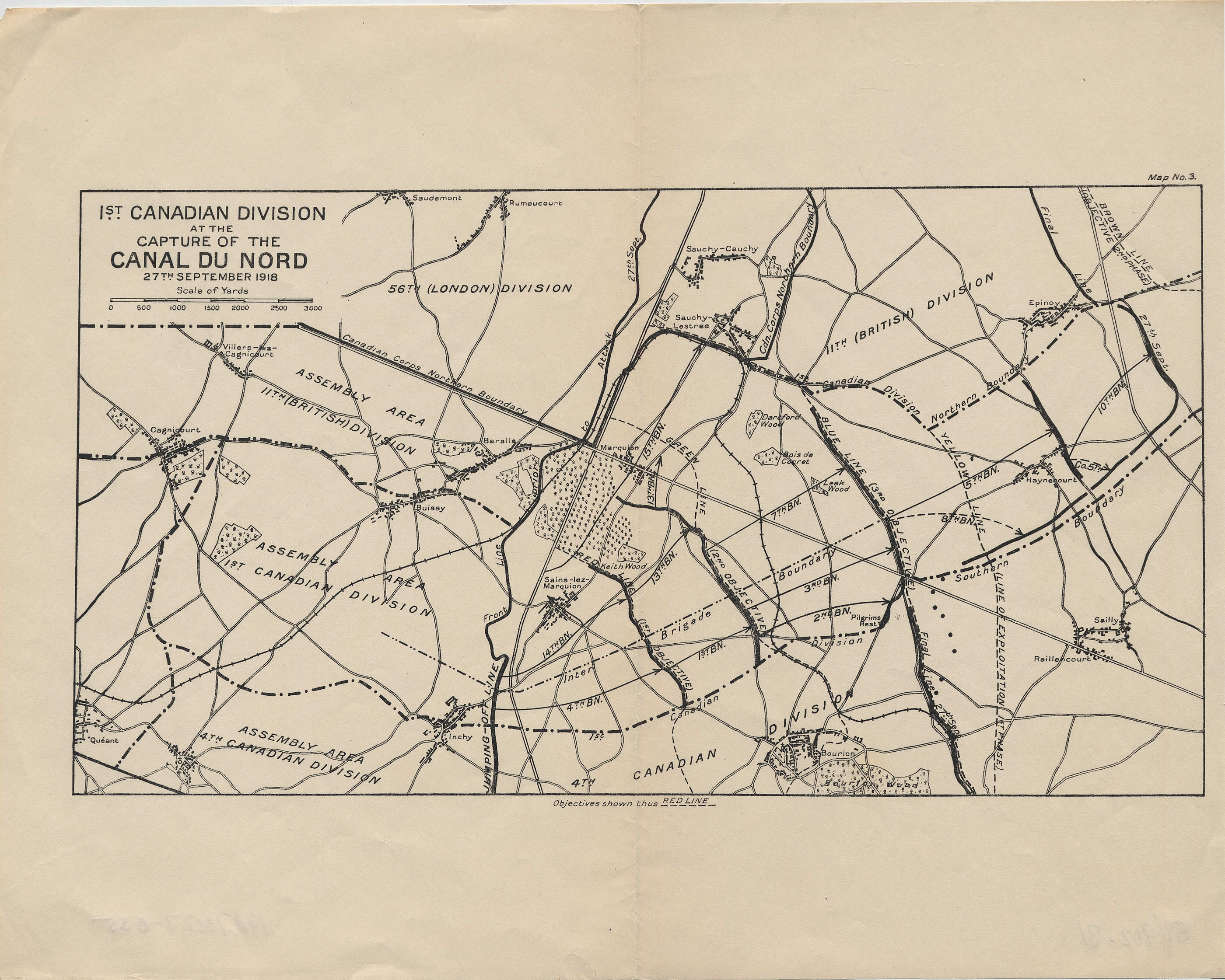 La 1re division canadienne lors de la prise du canal du Nord 