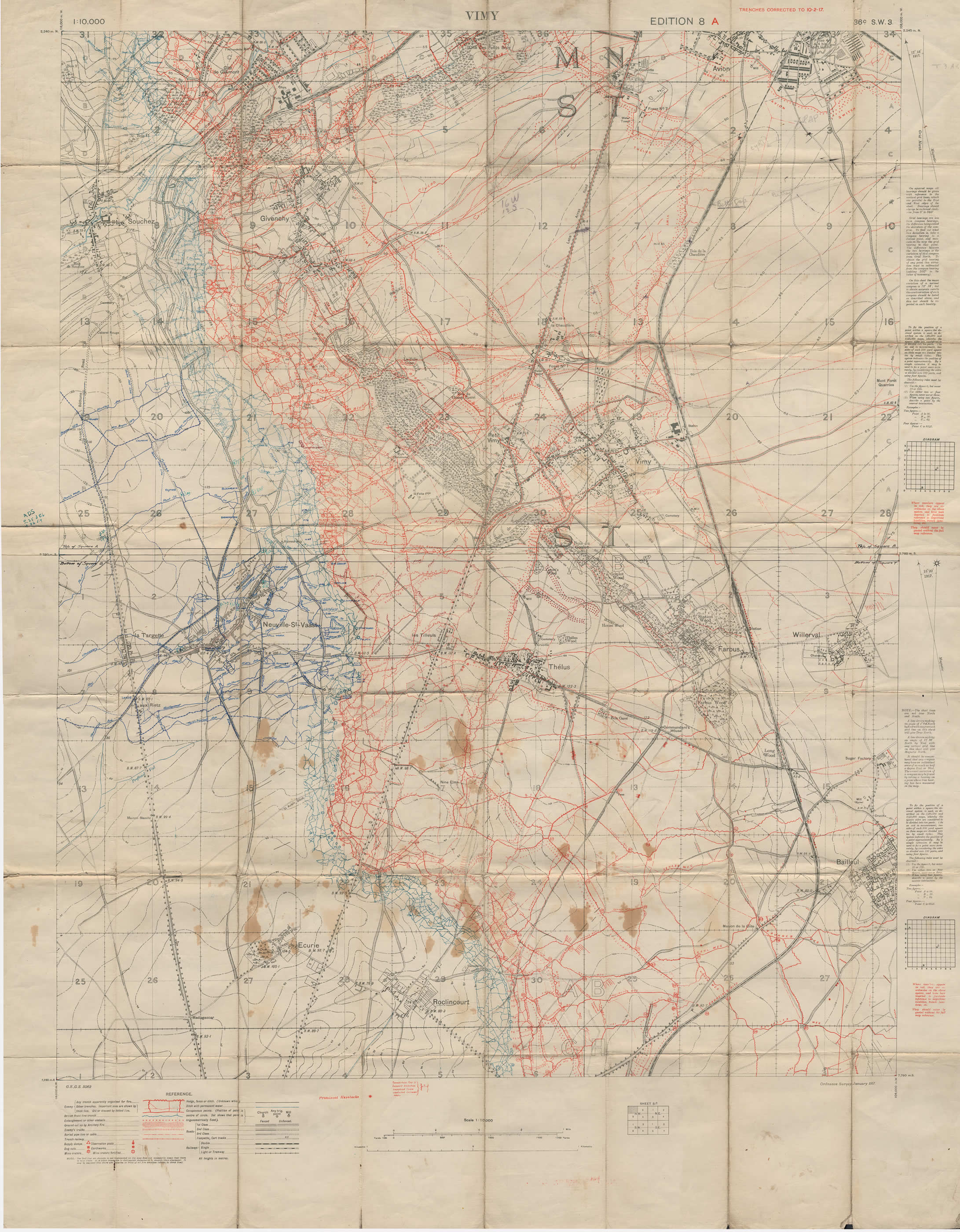 Carte de Vimy-Roclincourt