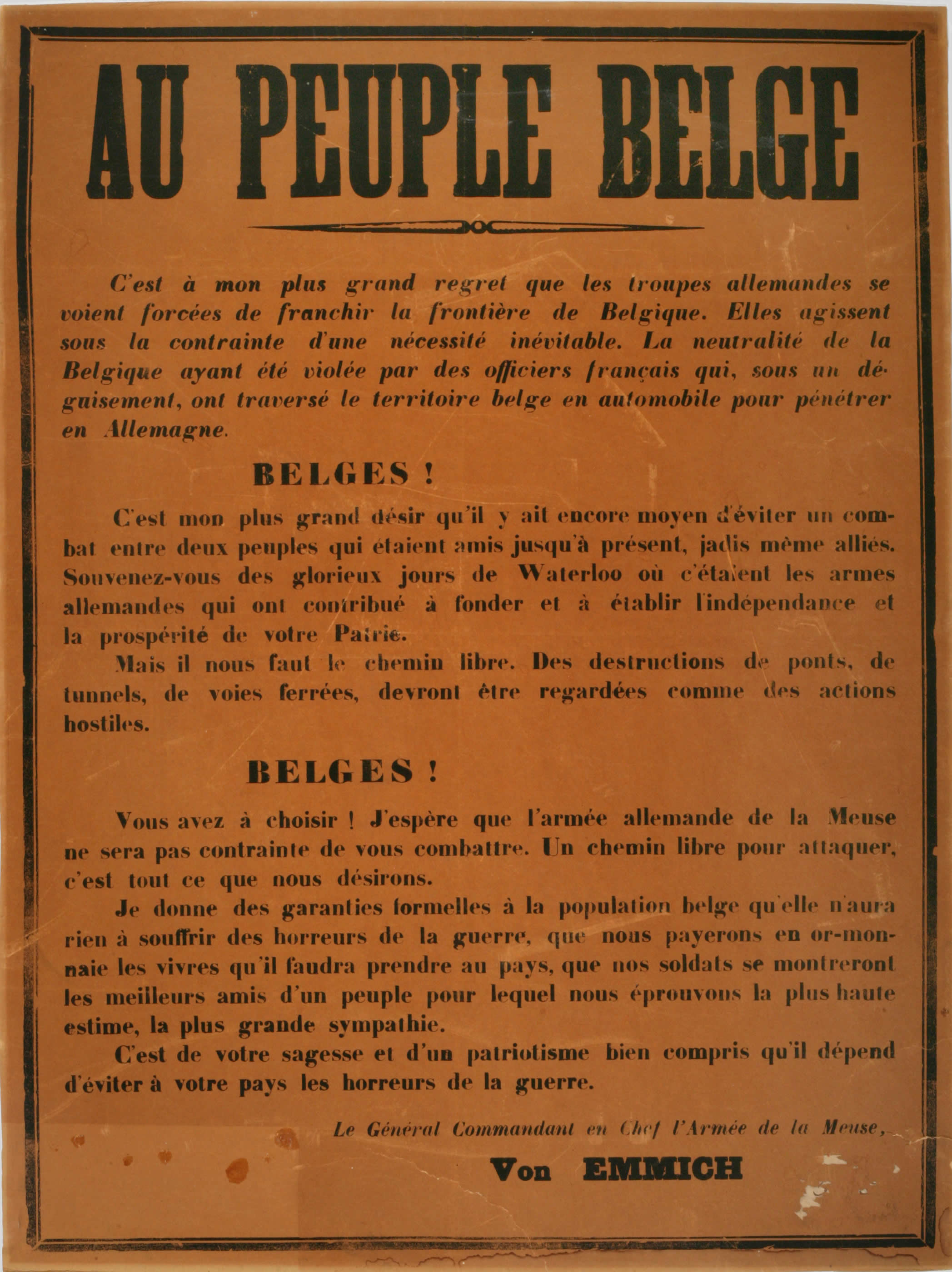 <i>Au peuple belge</i>