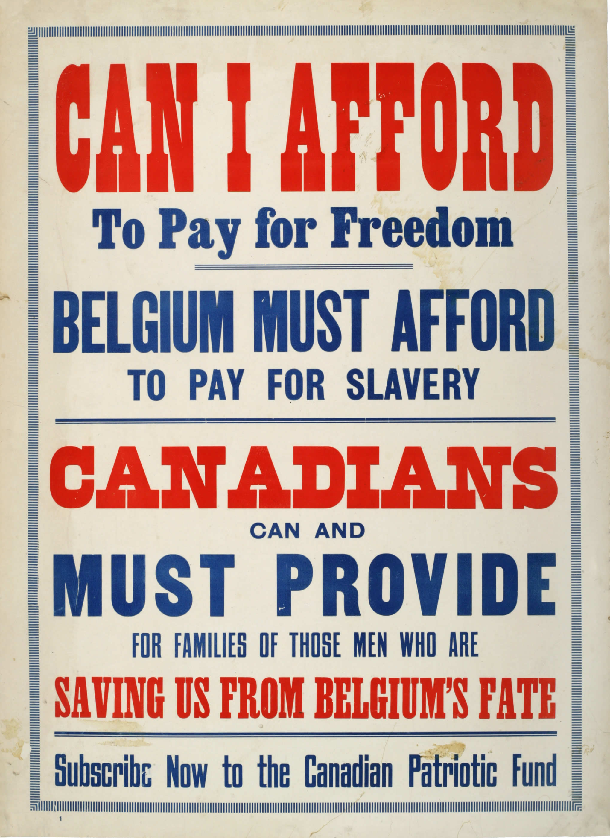 <i>Canadians Must Provide (Les Canadiens doivent contribuer)</i>