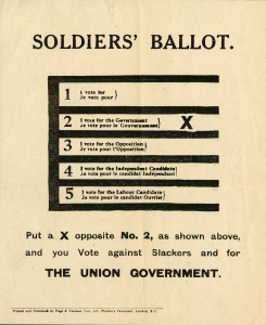 Soldiers' Ballot. (Le vote des soldats.)