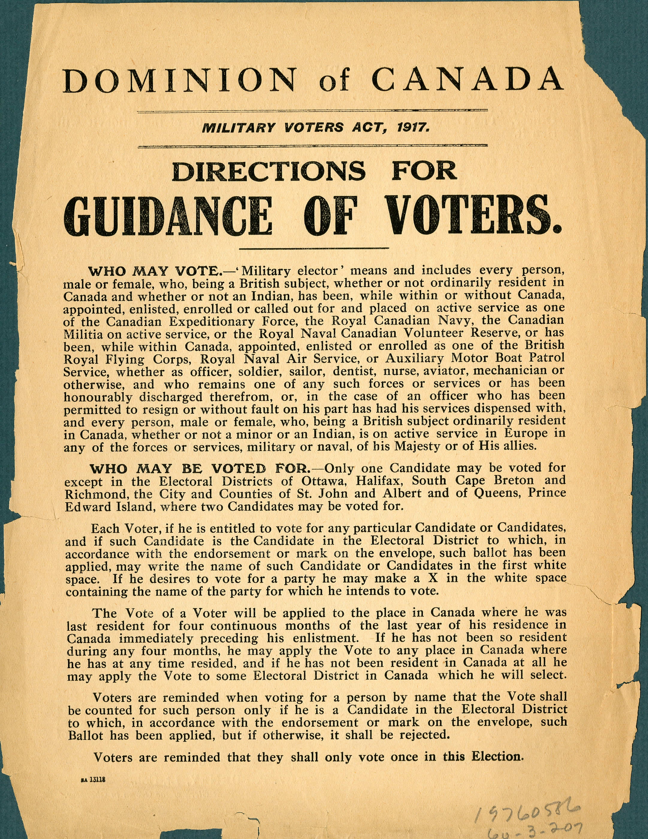 <i>Instructions pour les électeurs</i>