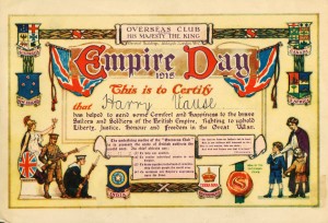 Certificat de l'Empire Day