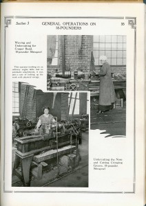 Femmes fabriquant des obus de 18 livres