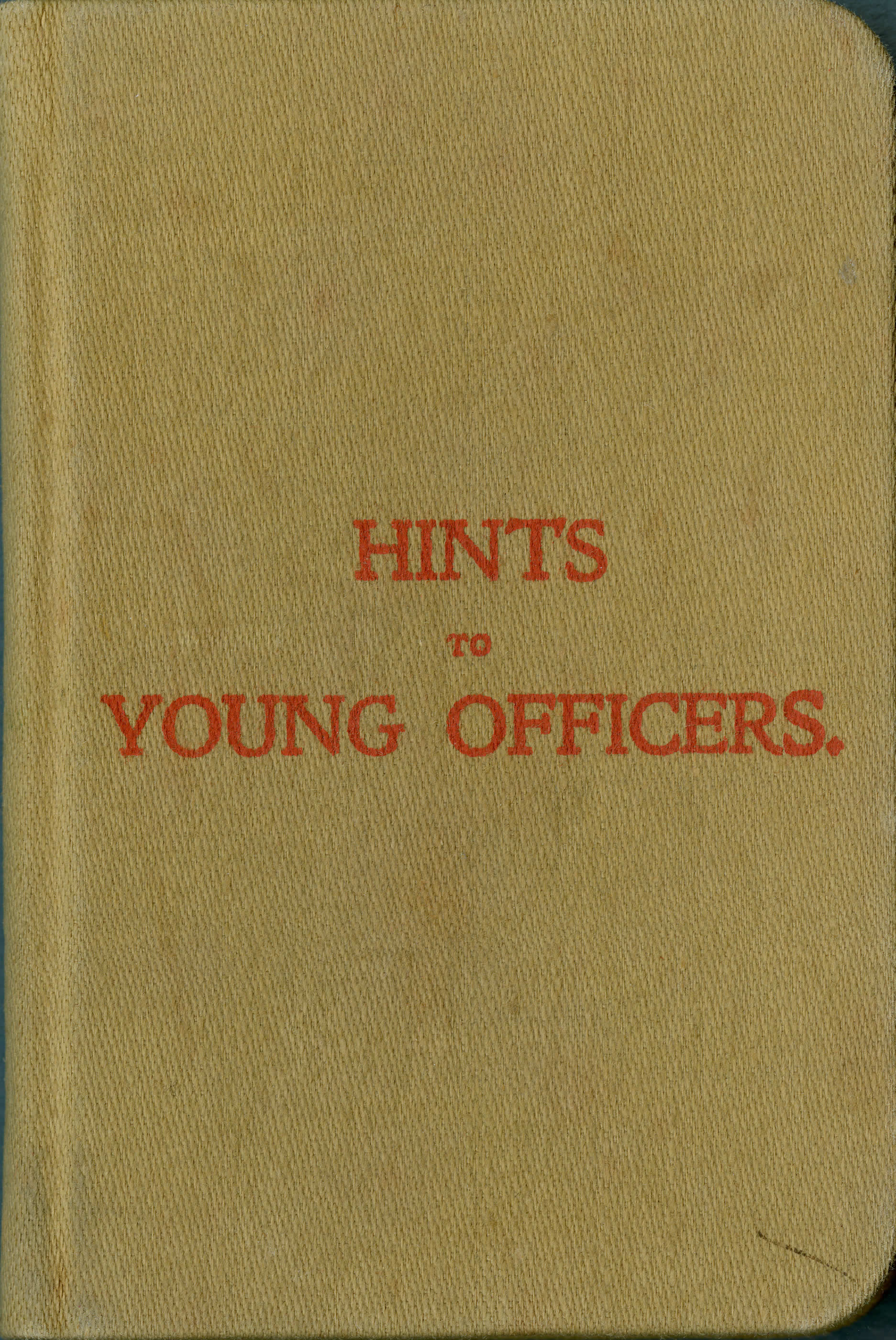 <i>Hints to Young Officers (Conseils aux jeunes officiers)</i>