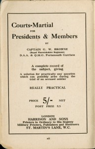 Courts-Martial for Presidents & Members (La cour martiale pour les présidents et les membres)