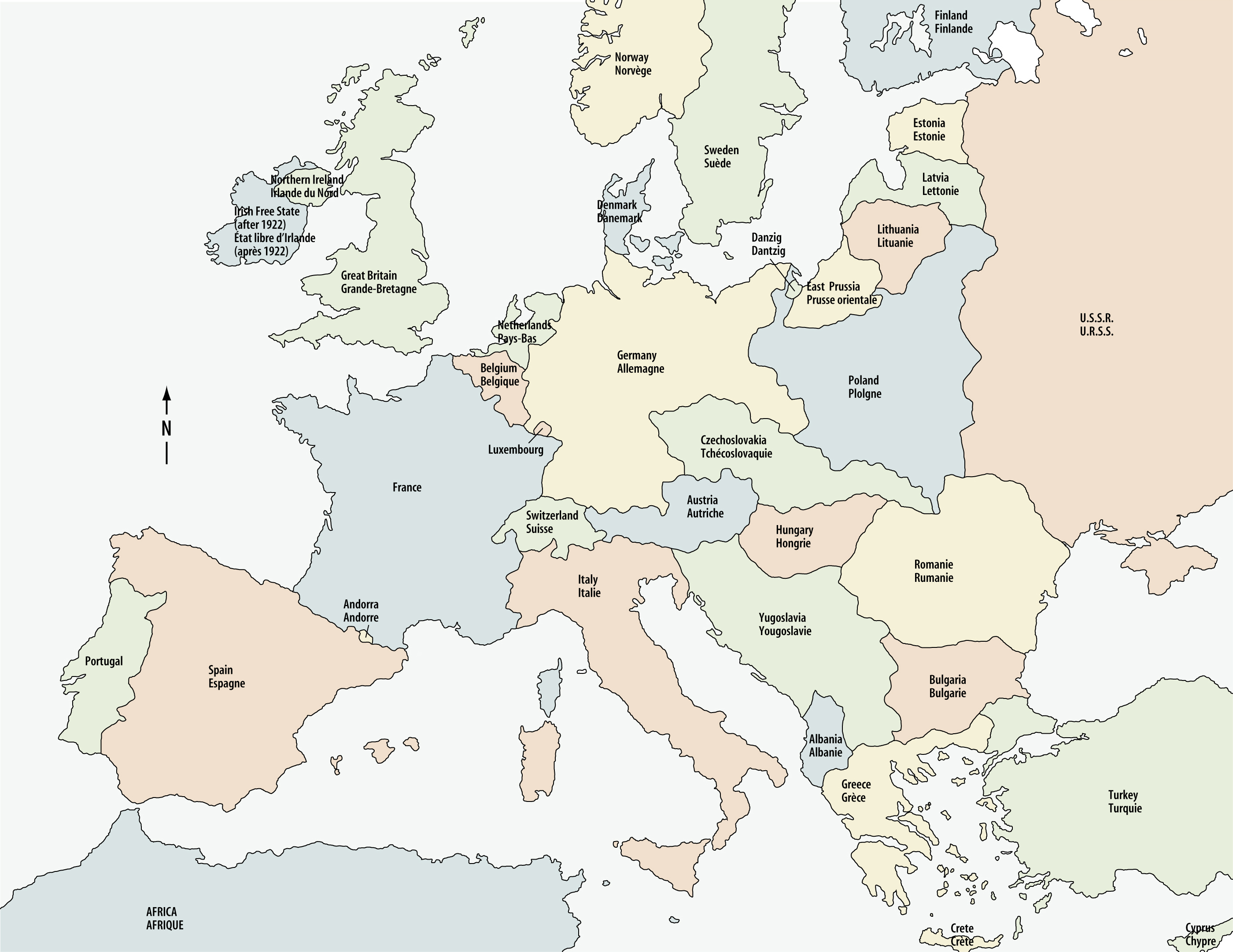 Cartes Leurope Après La Première Guerre Mondiale Le