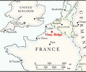 Carte du Nord-Ouest de l'Europe lors de la Première Guerre mondiale, adaptée de D.F.Oliver et L.Brandon, Tableaux de guerre , 2000, p.6